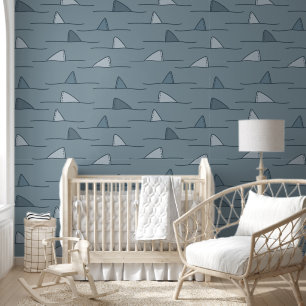 Blue Shark Fin Kids Wallpaper