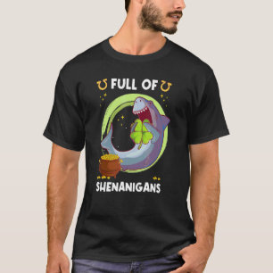 Blue Shark Full Of Shenanigans Blue Shark St Patri T-Shirt