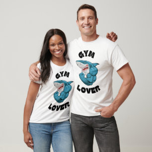 Blue Shark Gym Lover – Fitness with Power 2025 T-Shirt