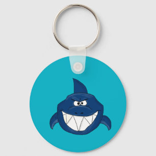 Blue shark key ring