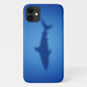 Blue shark silhouette iPhone 11 case