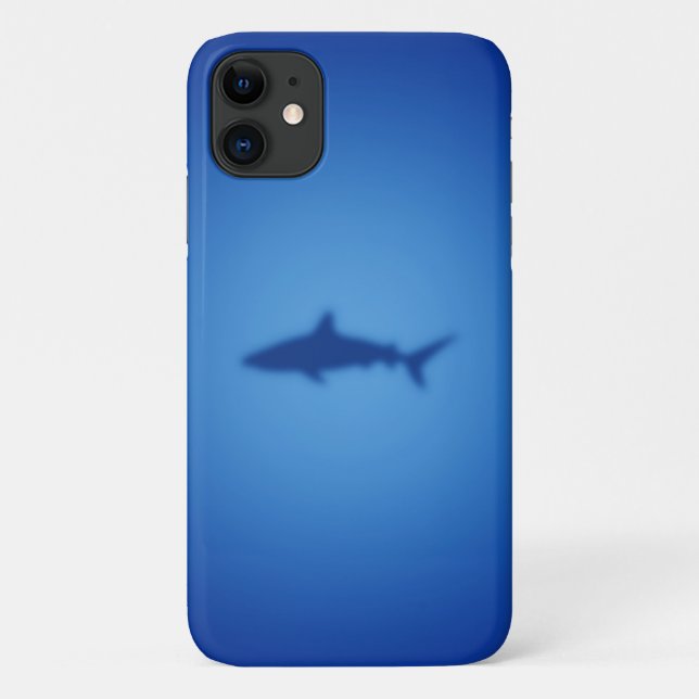 Blue shark silhouette Case-Mate iPhone case (Back)