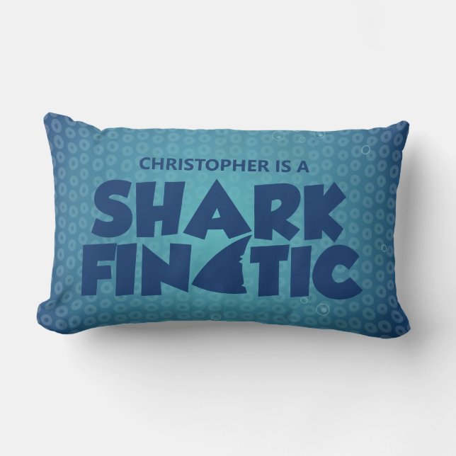 Blue Shark  Throw Pillow (Front)