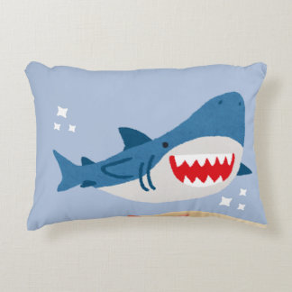 Blue shark tote bag decorative cushion