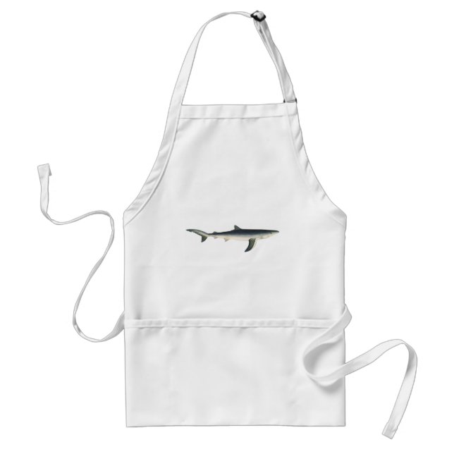 Blue Shark, Vintage Aquatic Ocean Marine Life Standard Apron (Front)