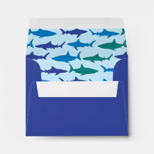 Blue Sharks Cute Kid's Envelope