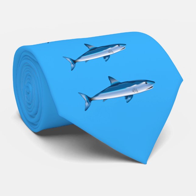 Blue sharks tie (Rolled)
