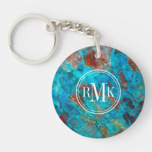 Blue Shattuckite Key Ring