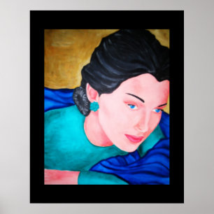 blue shawl poster
