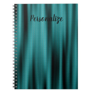 Blue Sheen Texture Personalise Monogram Notebook