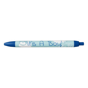 blue sheep baby boy shower ink pen