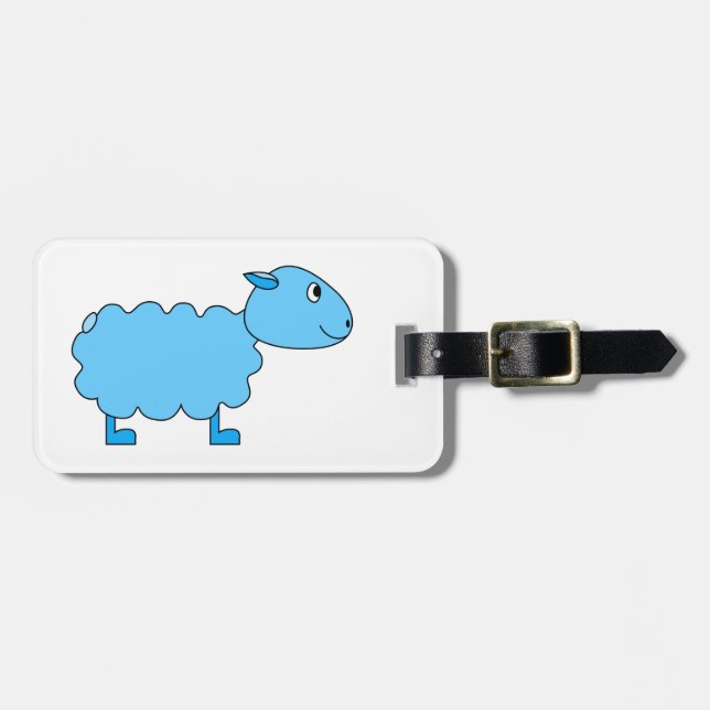 Blue Sheep. Luggage Tag (Front Horizontal)