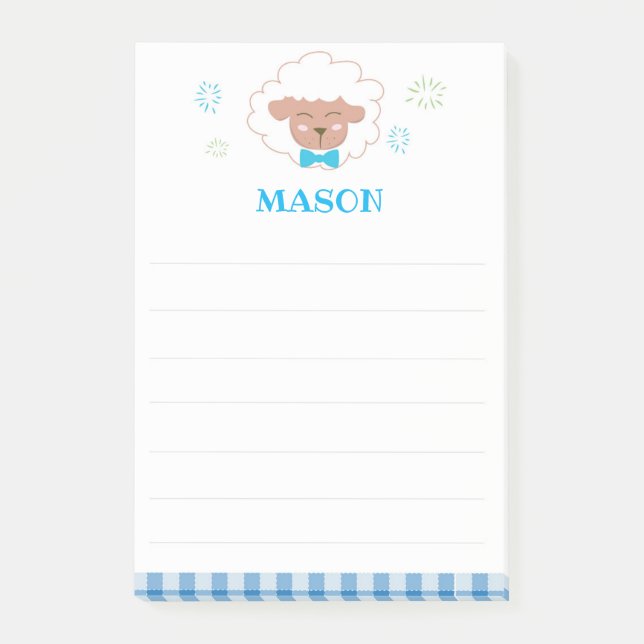 Blue Sheep Post It Note (Front)