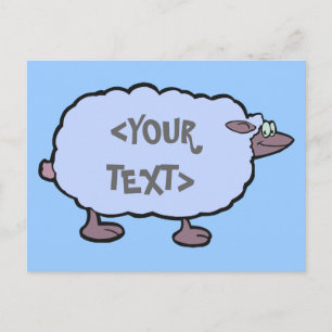 Blue Sheep, <YOUR TEXT> Postcard