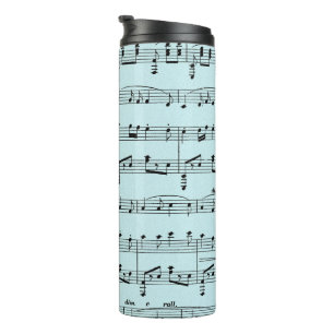 Blue Sheet Music Thermal Tumbler