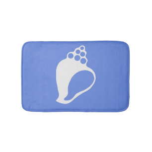 Blue Shell Bathroom Mat