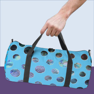 Blue Shell Cutout Spots Duffle Bag