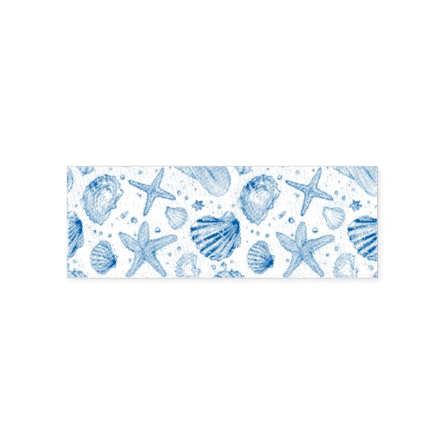 Blue Shell Harmony Self-inking Stamp (Design)