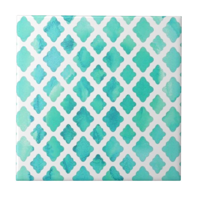 Blue Shell Pattern Tile (Front)