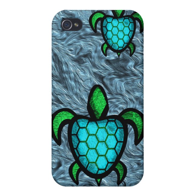 Blue Shell Turtle iPhone 4 Speck Case (Back)