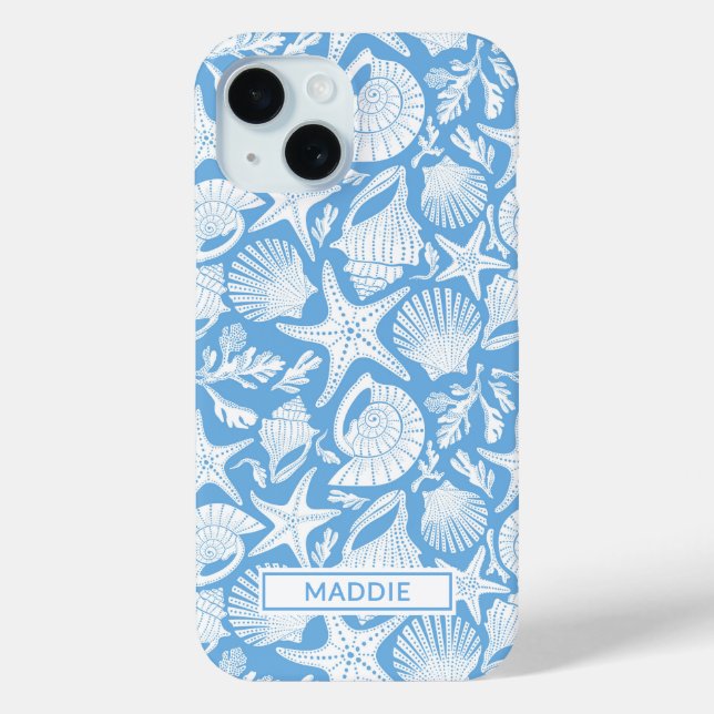 Blue Shells Personalised Case-Mate iPhone Case (Back)