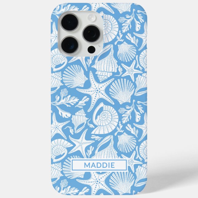Blue Shells Personalized Case-Mate iPhone Case (Back)