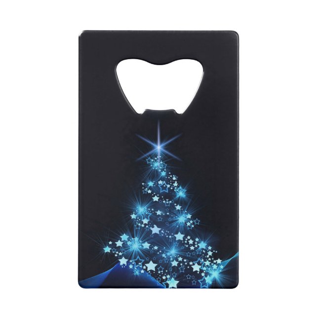 Blue Shine of Stars on Christmas Tree Dark  (Front)