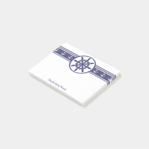 Blue Ships Wheel Personalised Notes