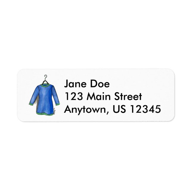 Blue Shirt Dress on Hanger Closet Fashion Labels (Front)