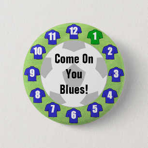 Blue Shirts - Football Fan Button Badge