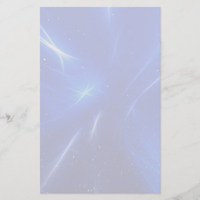 Blue Shooting Stars Stationery (Front)
