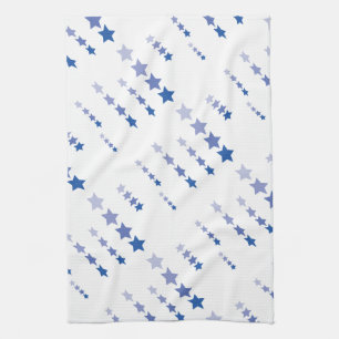 Blue Shooting Stars Tea Towel