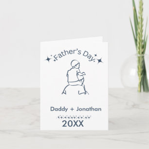Blue Shoulder Ride Father's Day Card