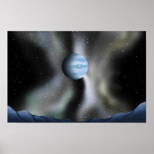 Blue silence. Journey to a distant ice planet. Poster