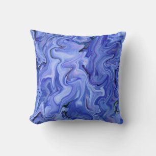Blue silk abstract      cushion
