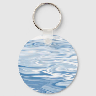 Blue Silk Key Ring