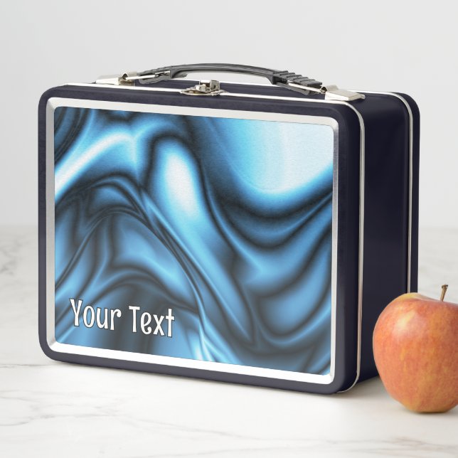 Blue Silk Metal Lunch Box (In Situ)