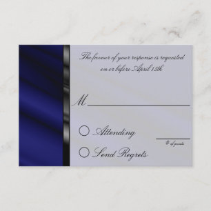 Blue Silk Reply Card