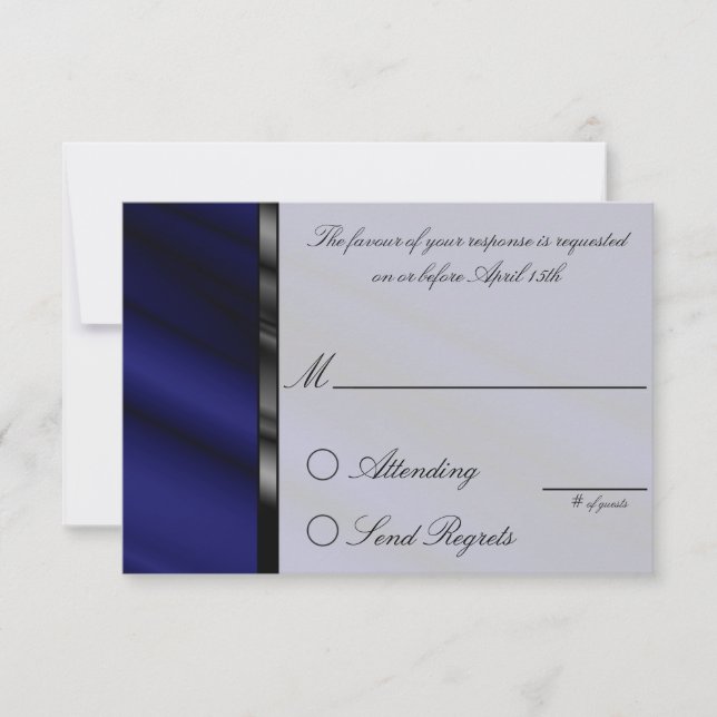 Blue Silk Reply Card (Front)