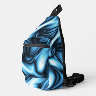 Blue Silk Sling Bag