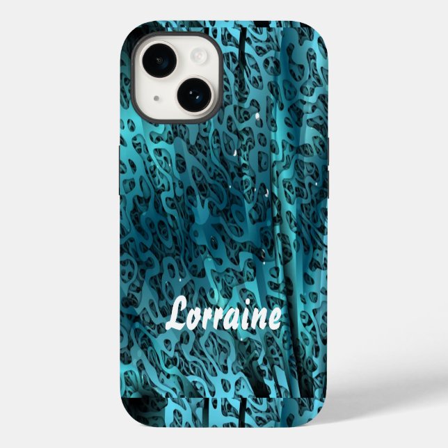 Blue silk texture Case-Mate iPhone case (Back)
