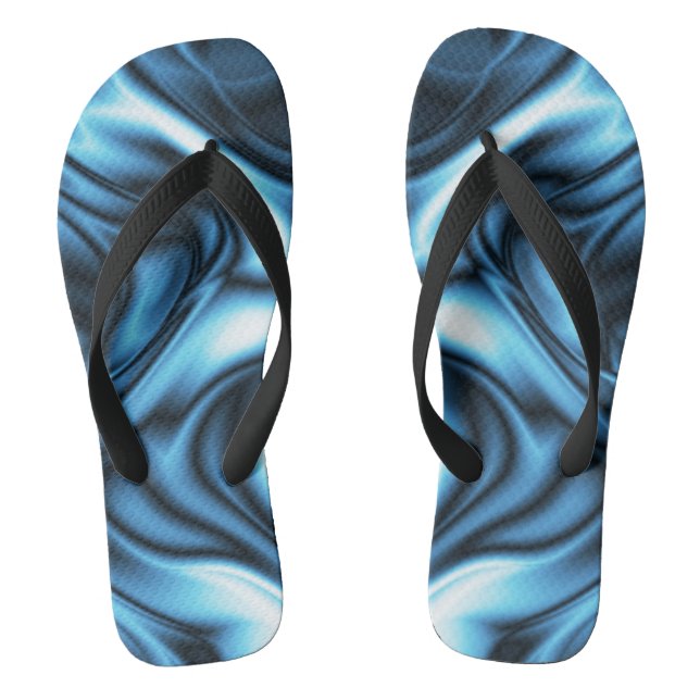 Blue Silk Thongs (Footbed)