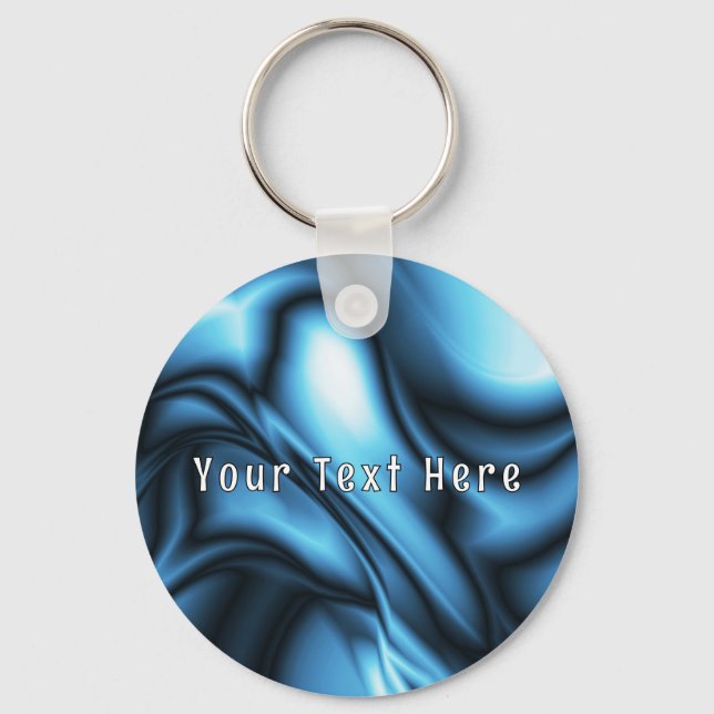 Blue Silk wave Key Ring (Front)