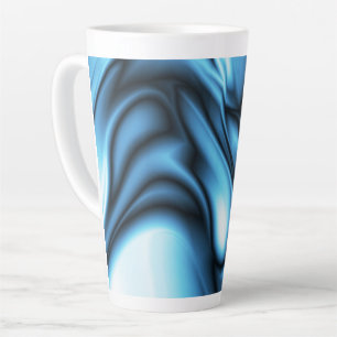 Blue Silk wave Latte Mug