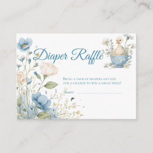 Blue Silly Goose Diaper Raffle Ticket Enclosure Card