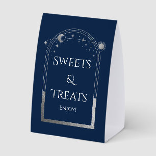 Blue Silver Celestial Sweets & Treats Wedding