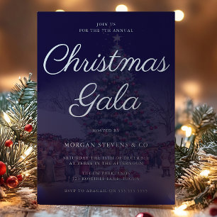 Blue & Silver Foil Corporate Christmas Gala Party