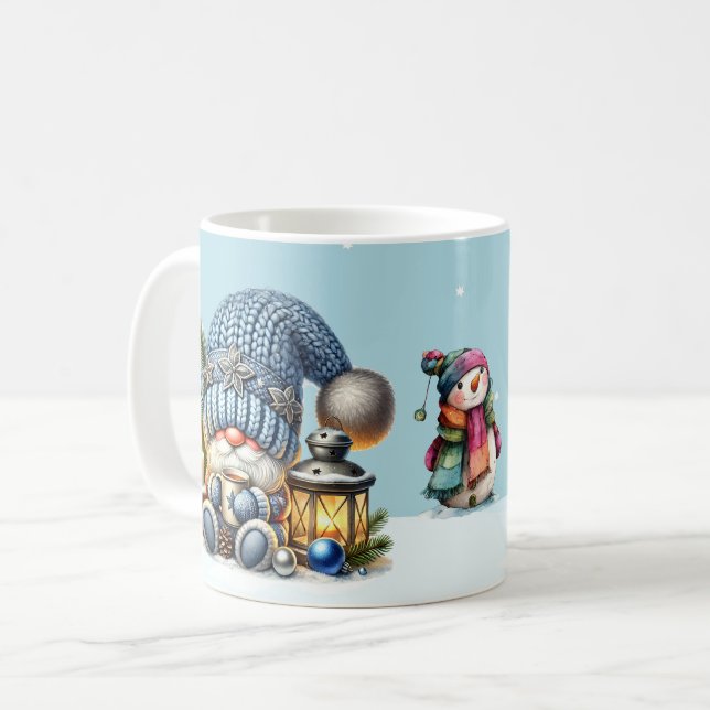 Blue & Silver Gonk Mug (Front Left)