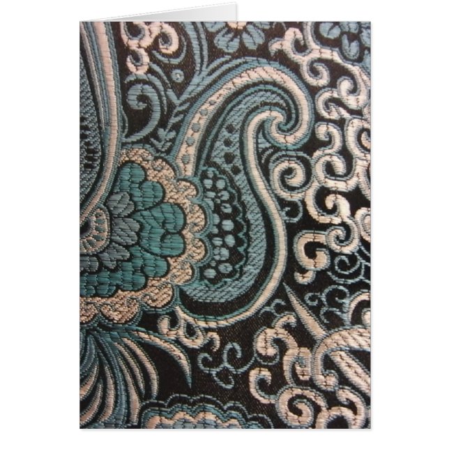 Blue & Silver Paisley Brocade (Front)