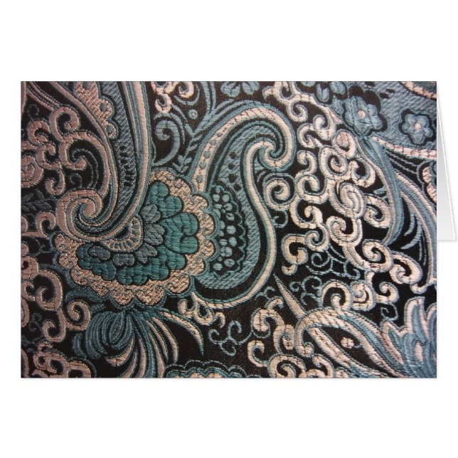 Blue & Silver Paisley Brocade (Front Horizontal)
